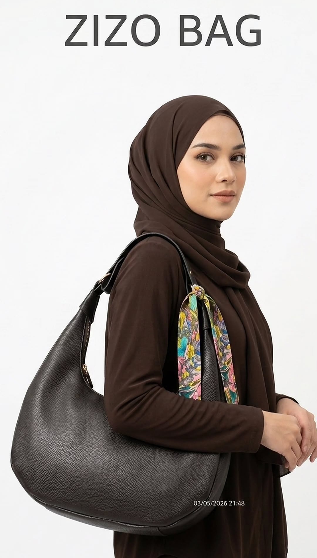 کیف زنانه مدل شل کروات دار کد ۱۰۶۰