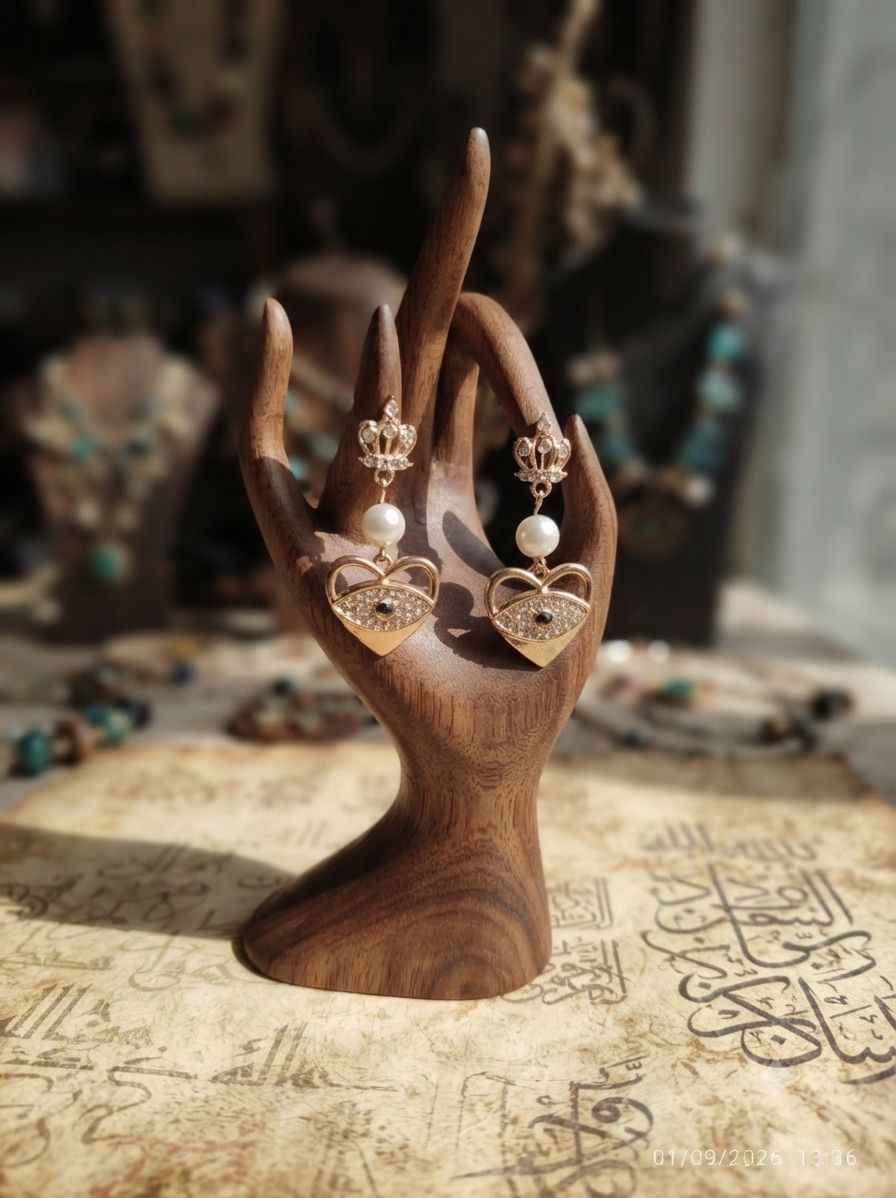 گوشواره طرح چشم زخم کد ۲۲۵
