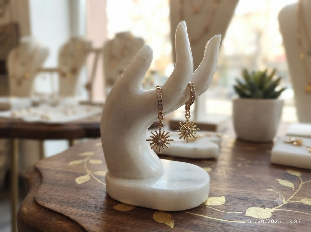 گوشواره طرح خورشیدی کد ۲۲۶